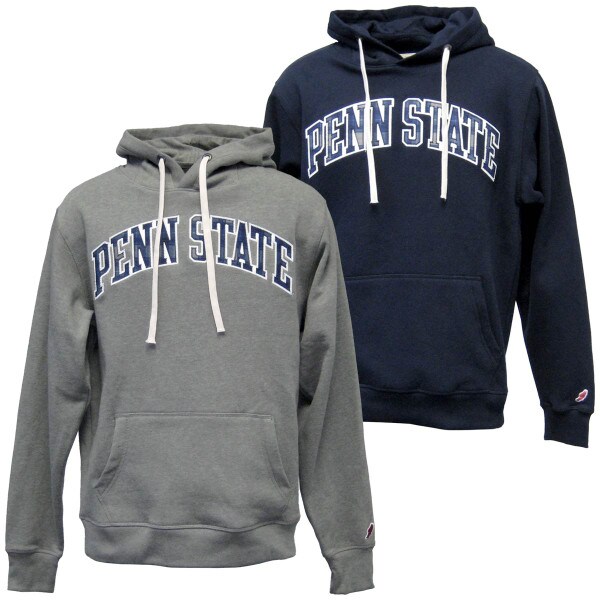 gray and navy hooded sweatshirts with plaid arched Penn State
